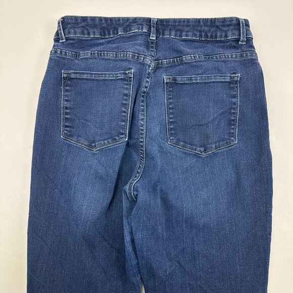 Time and Tru High Rise Skinny Women's size 12 Dark Wash Blue Denim jeans - Picture 4 of 4